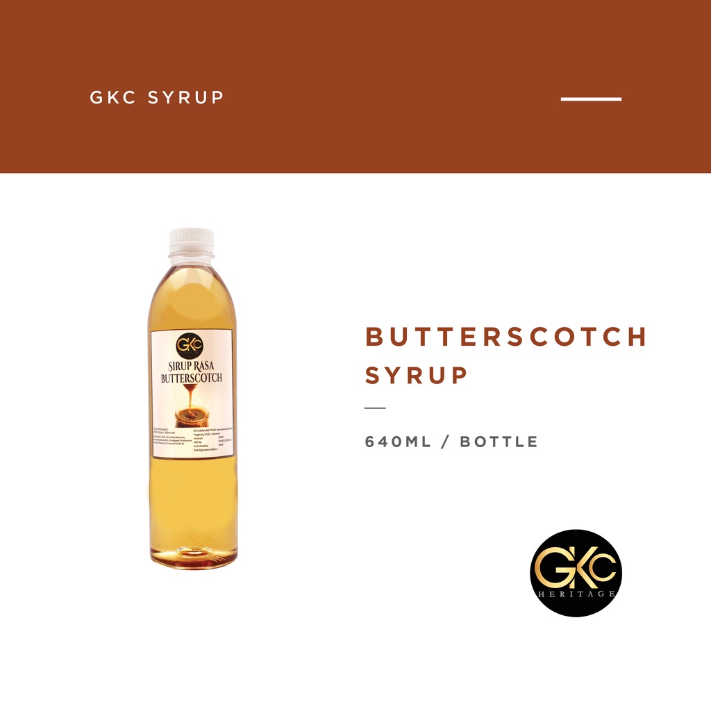 Jual Sirup Butterscotch / Butter Scotch Syrup Minuman sudah Halal GKC Heritage 640 ml (Import