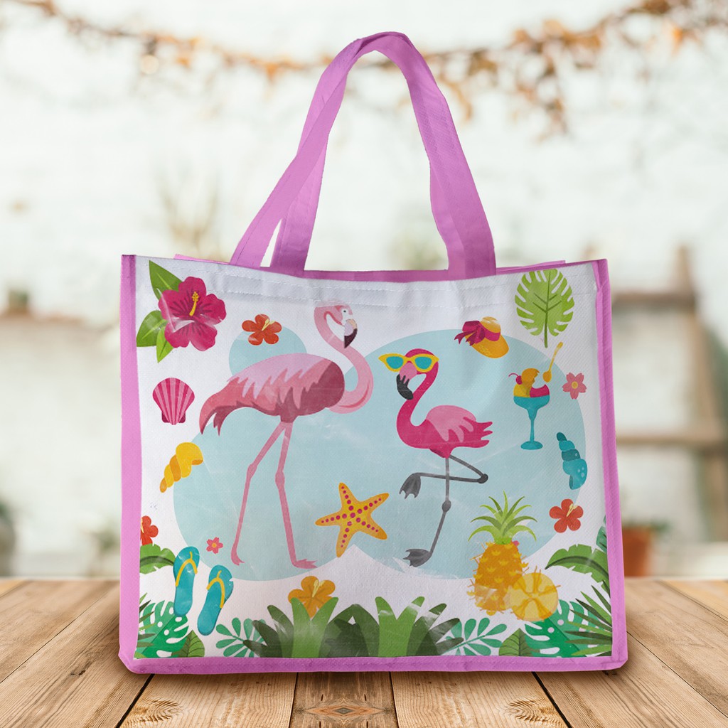 Jual Tas Ultah Flamingo Landscape Tas Ulang Tahun Anak Goodie Bag