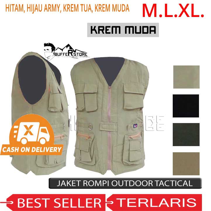 Jual Rompi outdoor dengan banyak saku berbahan ripstop | Shopee Indonesia