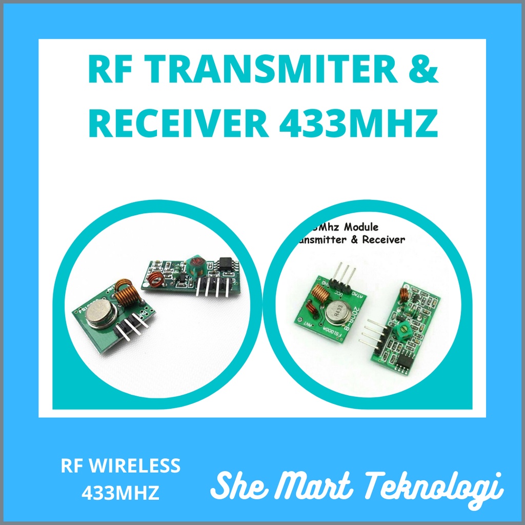Jual Modul RF Wireless Receiver & Transmitter 433MHZ 5V | Shopee Indonesia