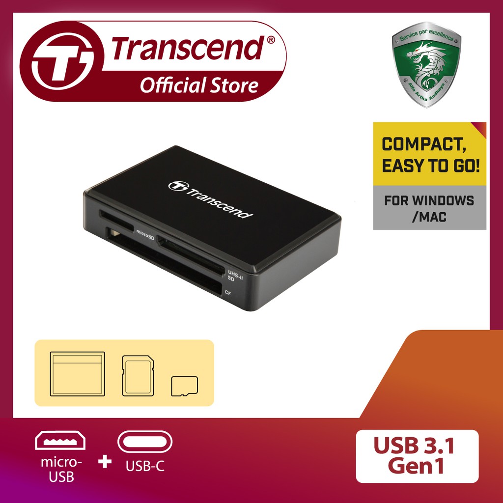 Jual Transcend Card Reader USB 3.0 RDC8 Shopee Indonesia