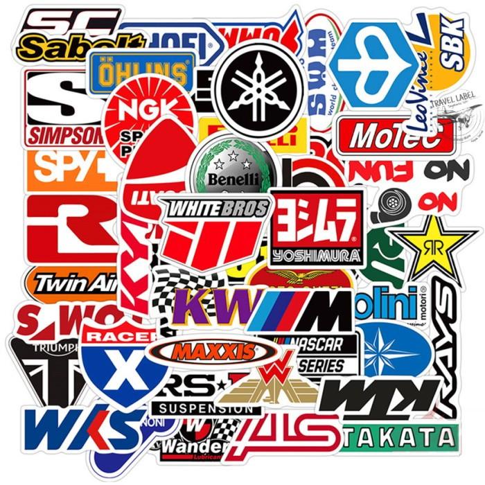 Jual Sticker Koper Laptop 1 Set Isi 50 Pcs Desain Otomotif Racing ...