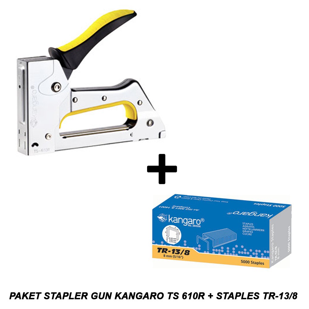 Jual Paket Stapler Gun Kangaro Ts 610r Staples Tr 13 8 Shopee Indonesia