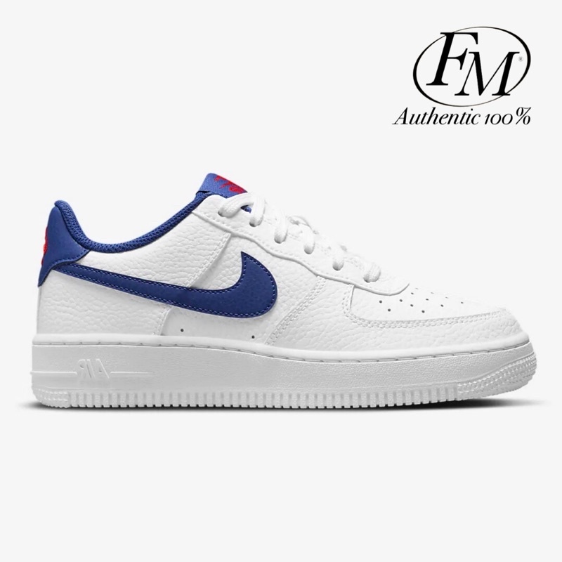 Jual Nike Air Force 1 Low White Deep Royal Blue GS Original | Shopee ...