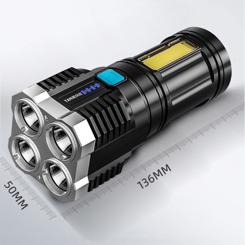 Jual Senter Led 4 Mata Cob Senter Super Terang | Shopee Indonesia