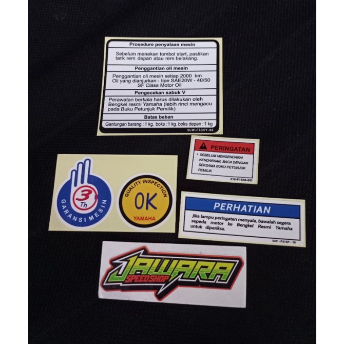 Jual Sticker Warning Stiker Peringatan Yamaha Mio Sticker Prosedur Mio Shopee Indonesia