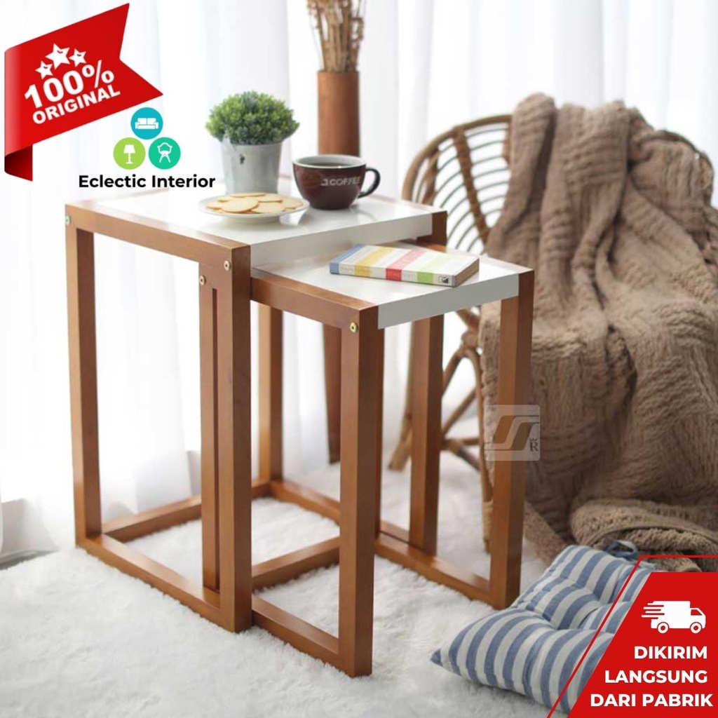Jual Meja Kecil Minimalis Modern / Meja Sudut Ganda / Meja Tamu / Meja ...