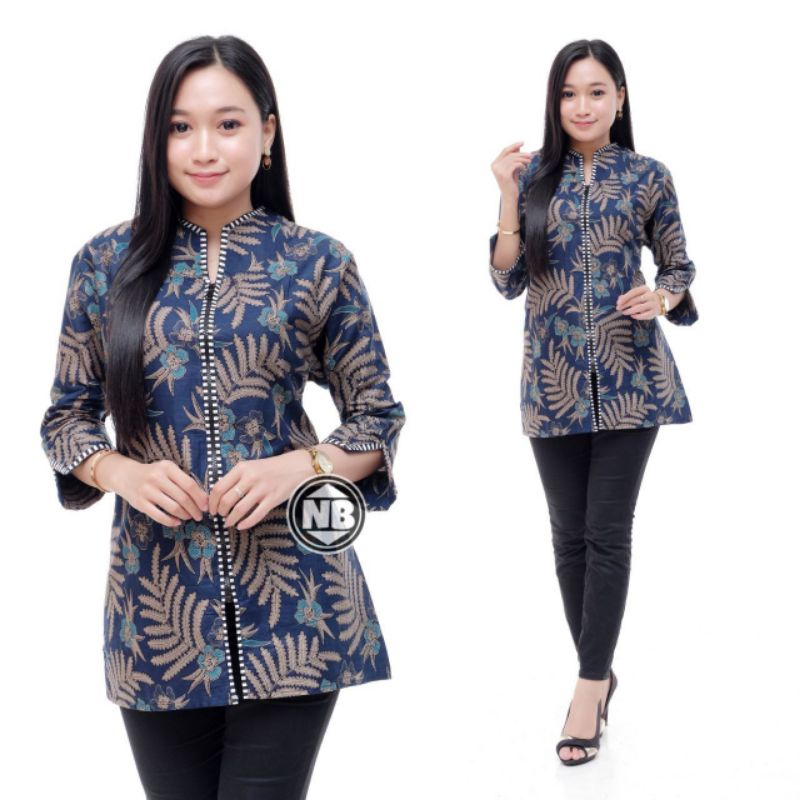 Jual Blouse Batik Kerja blus kantor | Shopee Indonesia