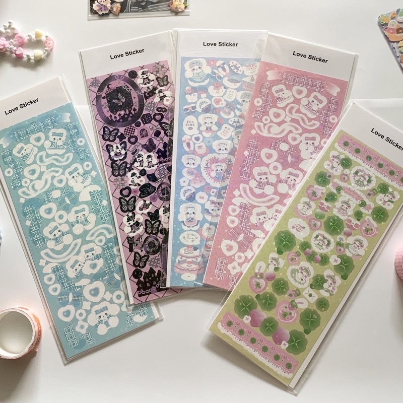 Jual sticker korean photocard deco glitter confetti korea readystock