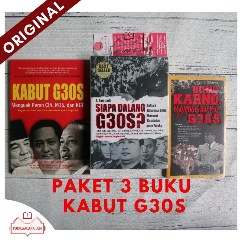 Jual Buku Original Paket 3 Buku Kabut G30s Siapa Dalang G30s Bung Karno Nawaksara Dan G30s