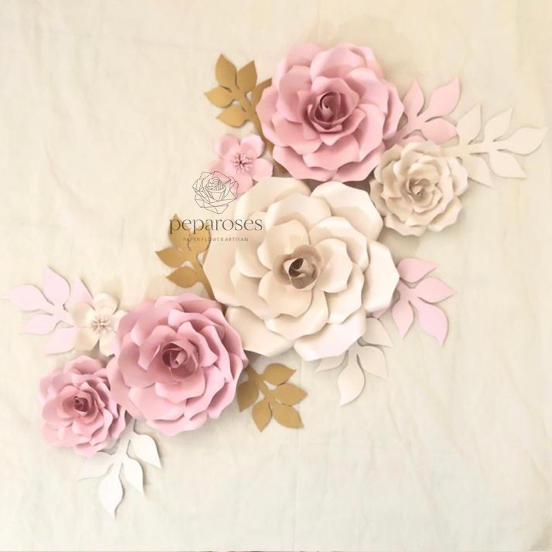 Jual Backdrop Bunga Kertas Hiasan Dinding Paper Flower Backdrop Wall