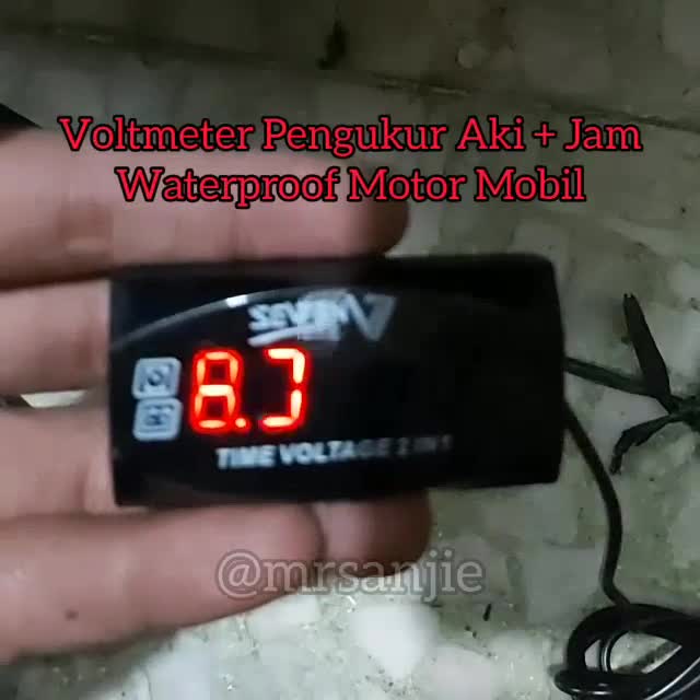 Jual Volmeter motor volmeter 2in1 plus jam universal | Shopee Indonesia