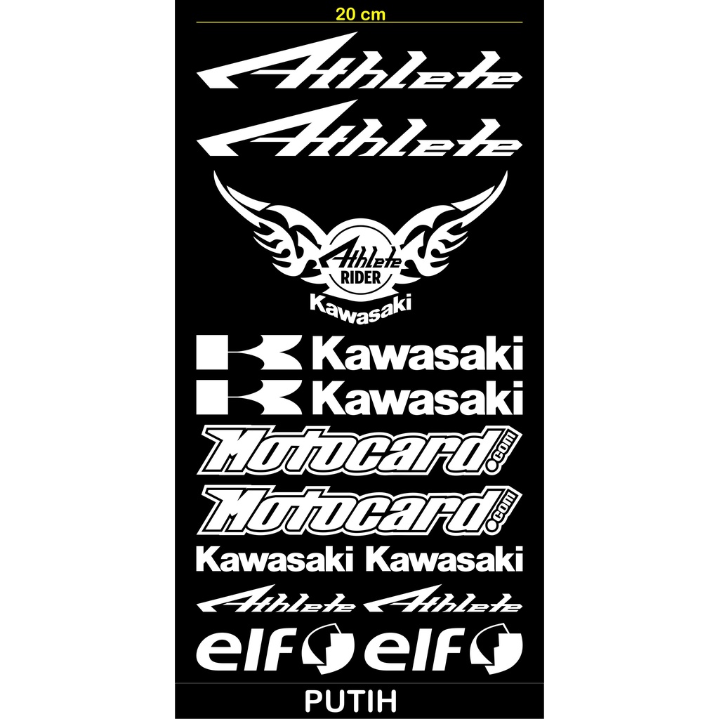 Jual Stiker Motor Keren Cutting Sticker Body Motor KAWASAKI ATHLETE