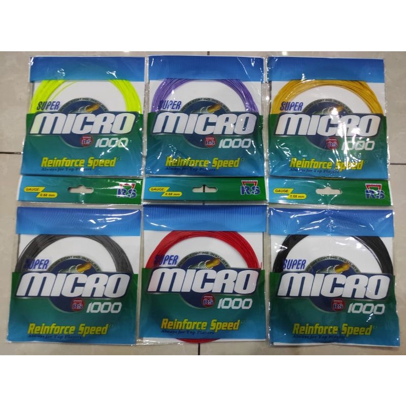 Jual [ORIGINAL]SENAR RAKET BADMINTON RS SUPER MICRO 1000 | Shopee Indonesia
