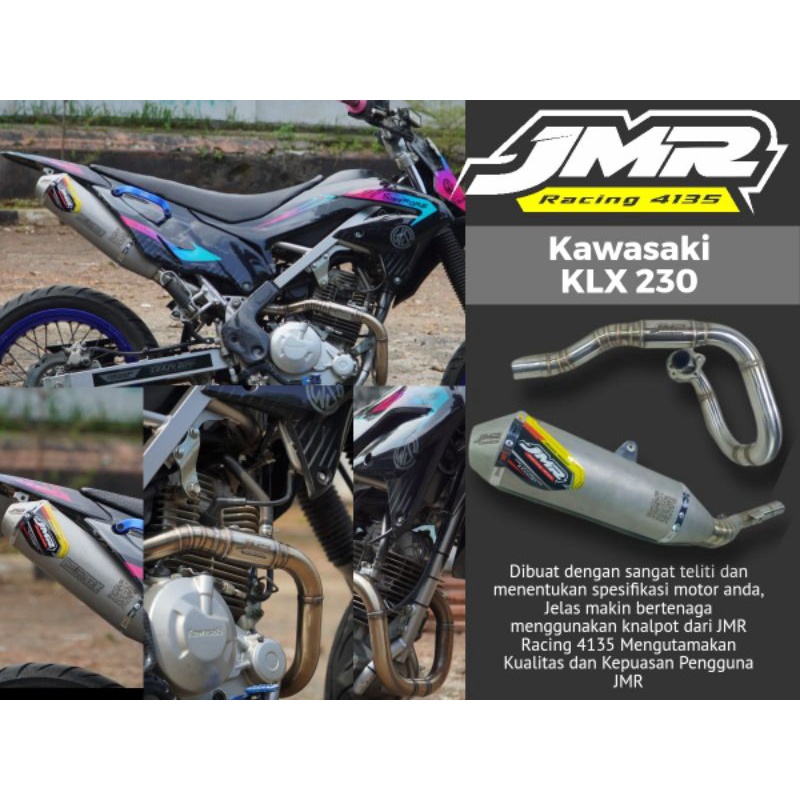 Jual knalpot klx 230 original type ov h20 new logo original Jmr racing ...