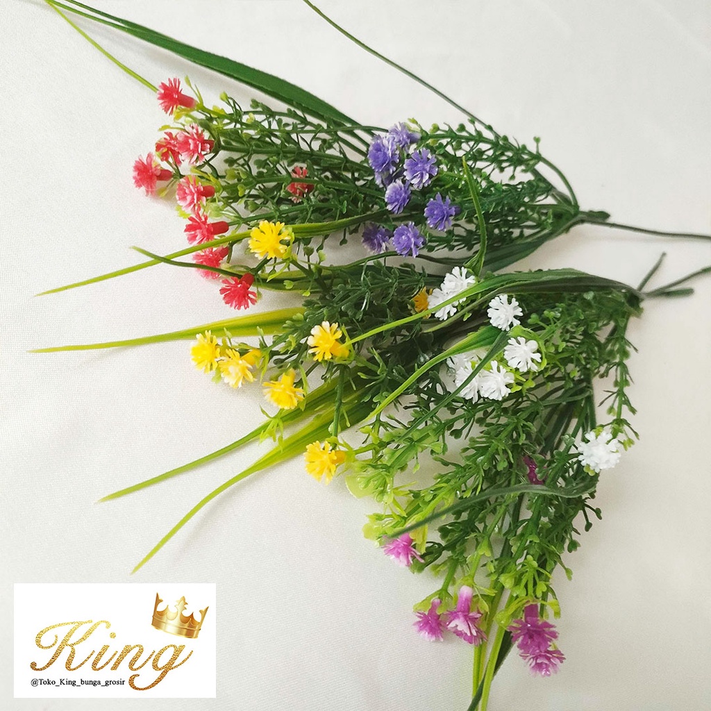 Jual Artificial Flower Baby Breath Bunga Palsu Plastik Tangkai Hias ...