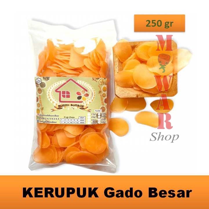 Jual Kerupuk Gado Gado Besar Atau Kerupuk Seblak Oren Mentah 250gr