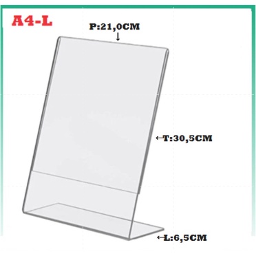 Jual Acrylic Brochure Stand Display Akrilik Tempat Kertas Brosur Ukuran ...