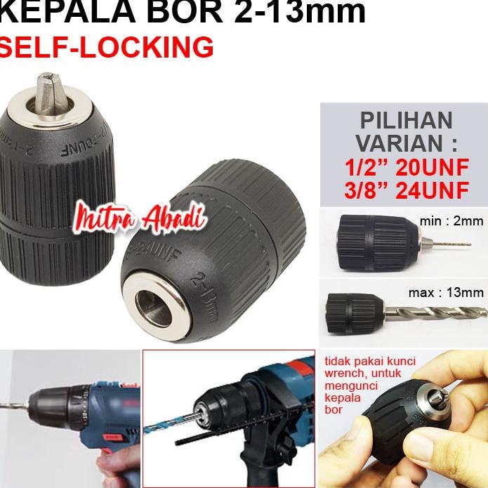 Jual Obral Istimewa Kepala Bor Self Lock / Drill Chuck Self Lock 2 13