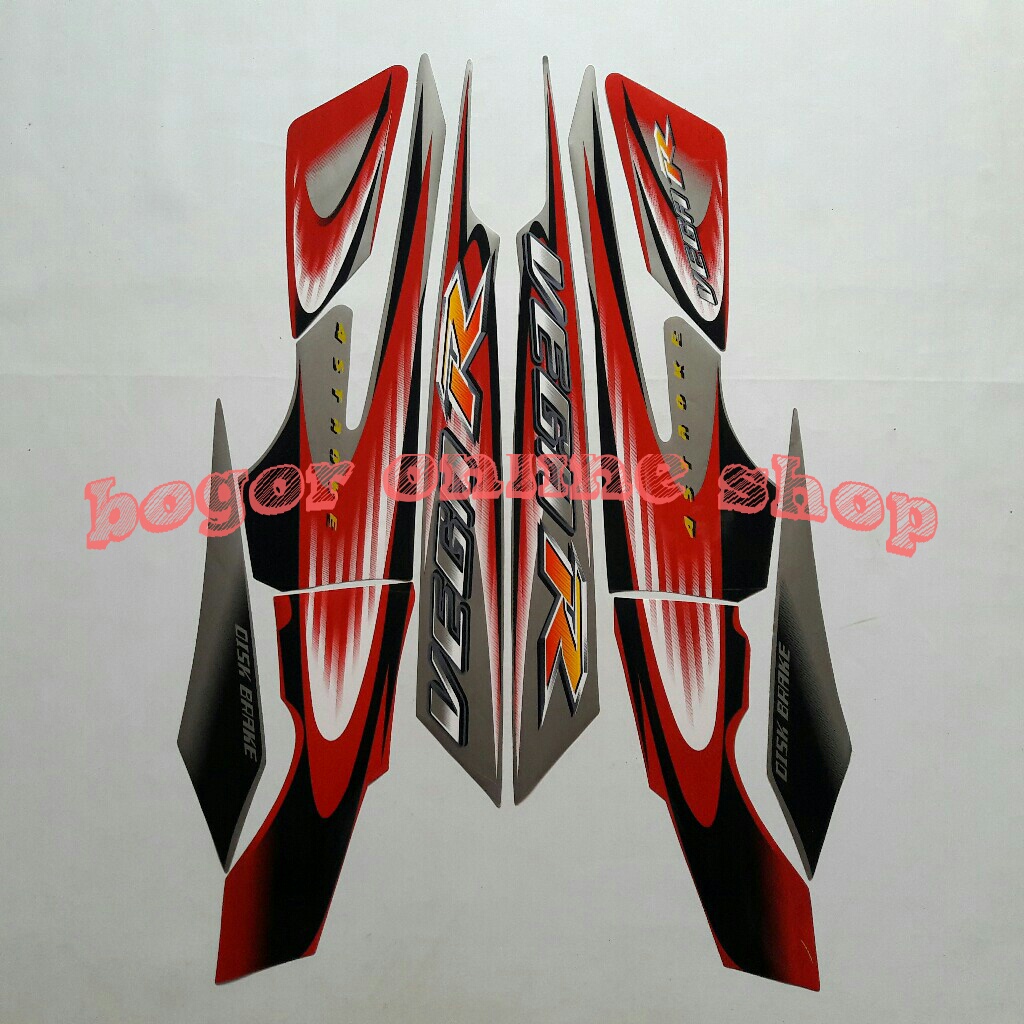 Jual stiker motor vega r 2006 silver-merah | Shopee Indonesia