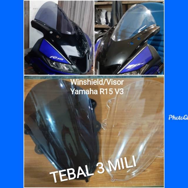 Jual Winshield yamaha R15 V3. Visor yamaha R15 V3. Model racing ...