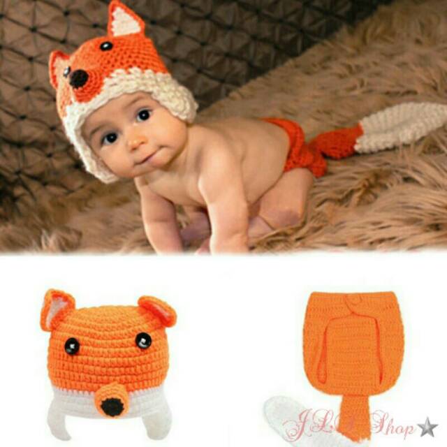 Jual Kostum rajut foto bayi #Fox | Shopee Indonesia