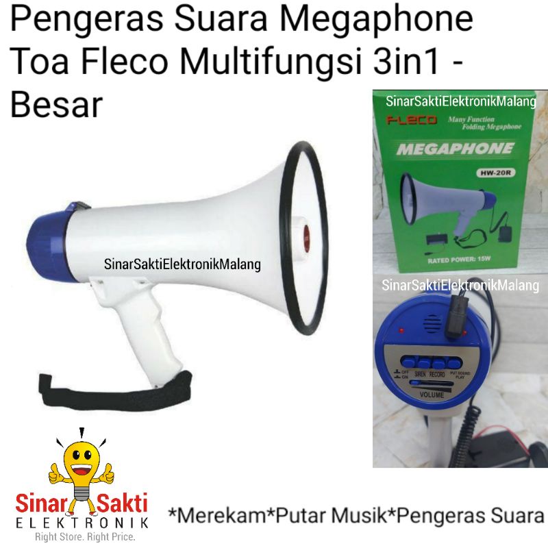 Jual Pengeras Suara Megaphone Toa fleco Murah Multifungsi Besar Hw 20r ...