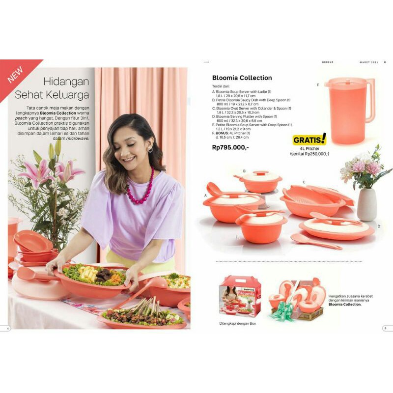 Jual Bloomia collection set tupperware GRATIS! Pitcher | Shopee Indonesia