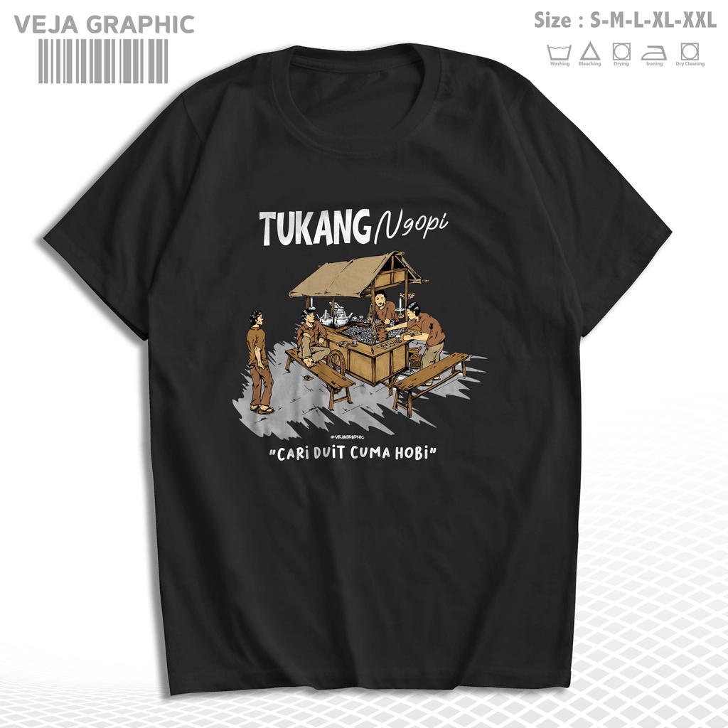 Jual VEJAGRAPHIC T-Shirt Tukang Ngopi Kaos Indonesia Culture