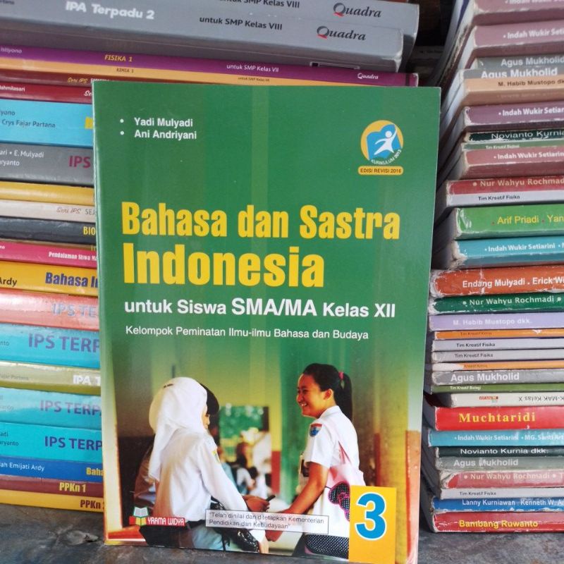 Jual Buku Bahasa Dan Sastra Indonesia Untuk SMA Kelas 12 Penerbit Yrama ...