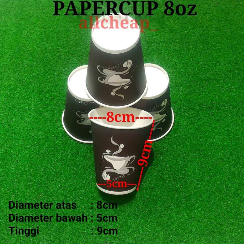 Jual Isi 50pcs Gelas Kertas Foam Paper Cup 8oz Motif Hot Coffe Kopi Teh Panas Shopee Indonesia 0182