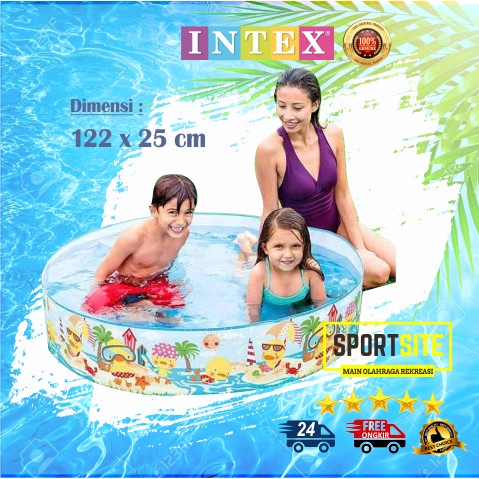 Jual Intex Kolam Renang Anak Tanpa DiTiup Duckling Snapset Pool 58477 ...