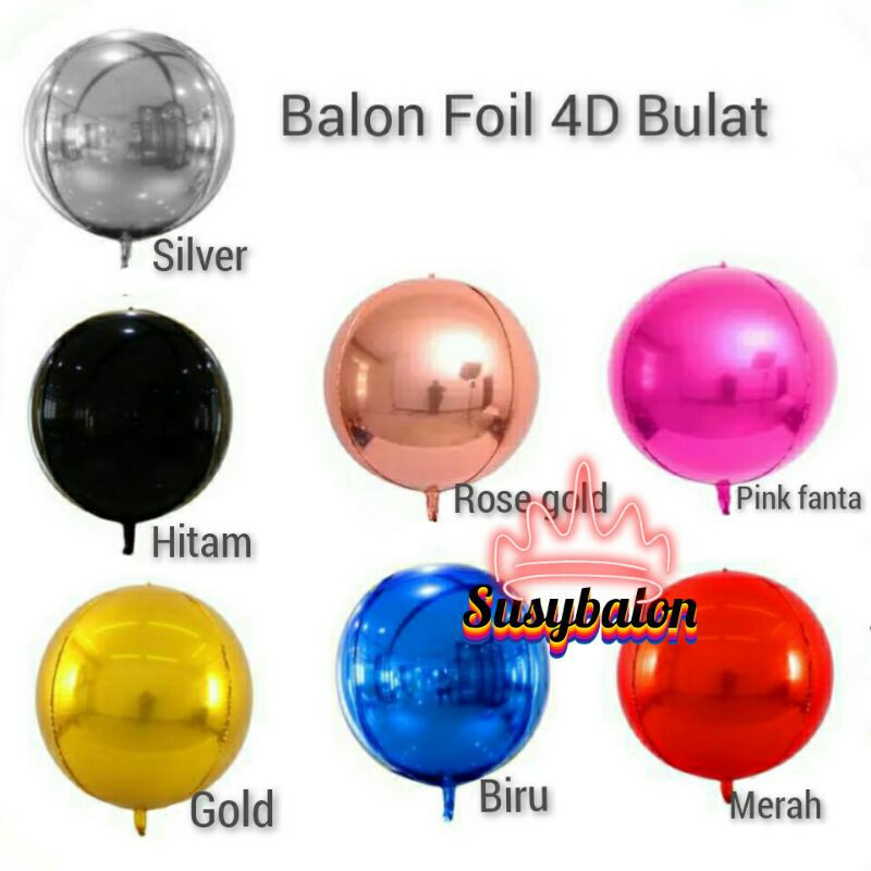 Jual Balon Foil ORBZ Balon 4D 18 inch/ Helium Quality | Shopee Indonesia