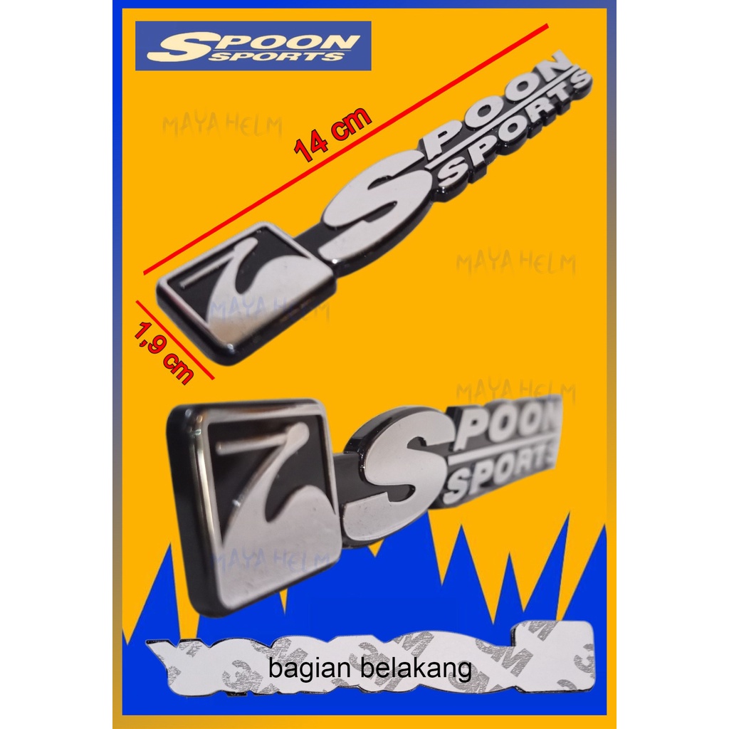 Jual Emblem Logo Mobil Spoon Sport Chrome Black | Shopee Indonesia