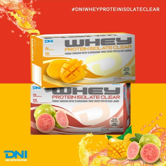 Jual DNI Whey Protein Clear 1 Sachet Sample Lactose Free Susu Gym ISO
