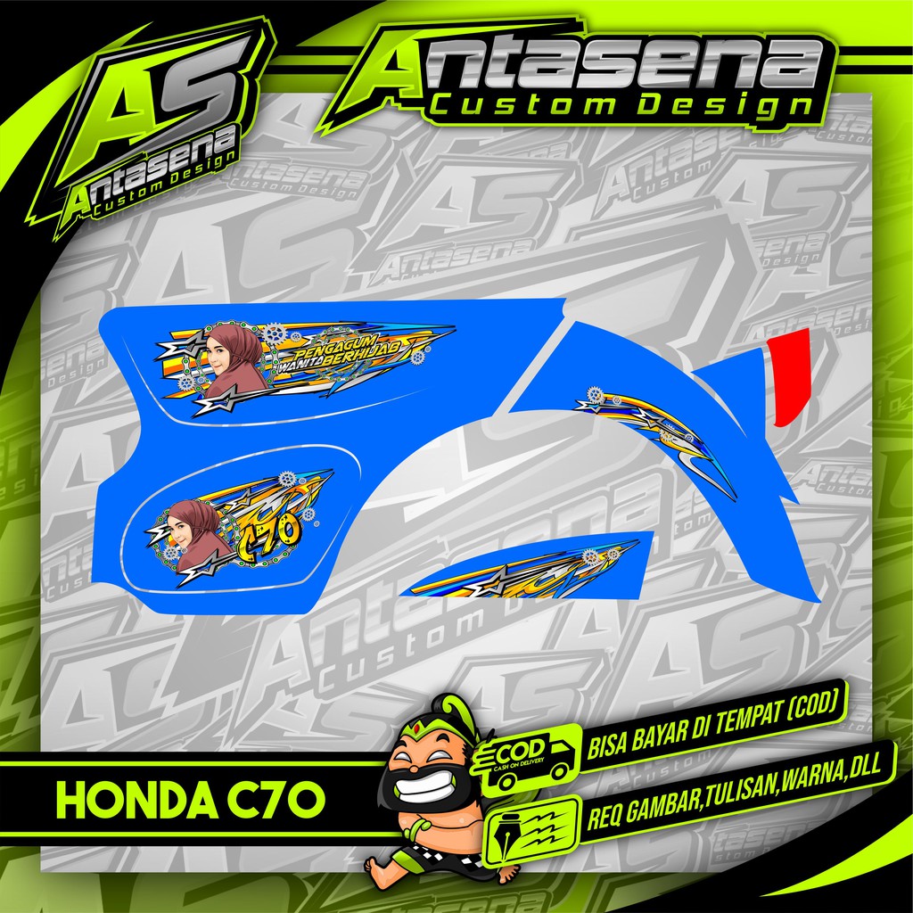 Jual Striping C70 Racing Herex Stiker Motor Variasi Honda C70/Ulung ...