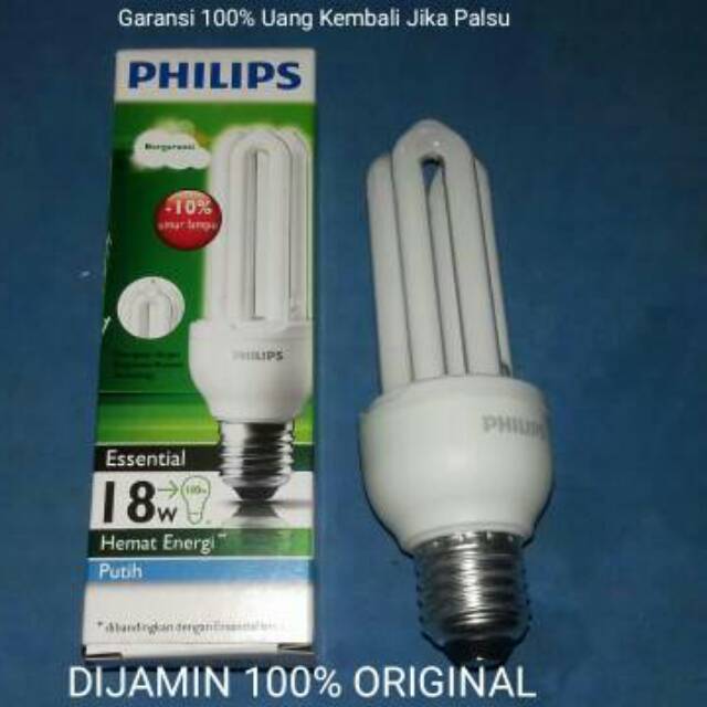 Jual Lampu Philips Essential Essensial Putih 18 W 18w 18 Watt 18watt