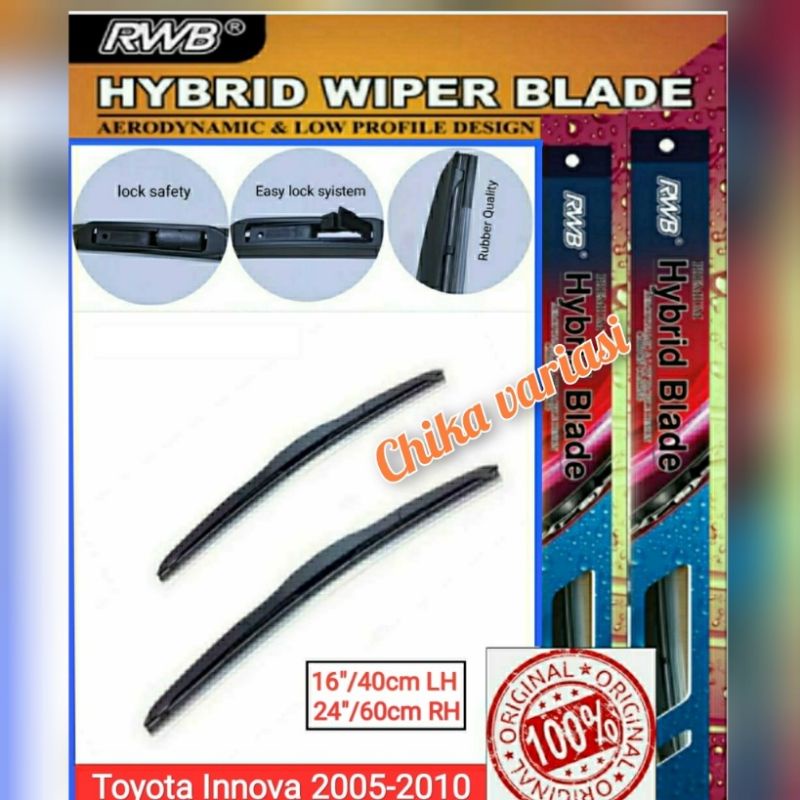 Jual wifer kaca depan toyota inova hybrid blade ukuran 16&24 | Shopee ...