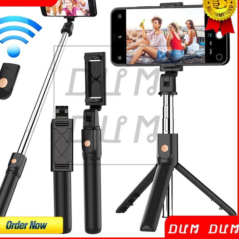 Jual SELFIE STICK K07 TRIPOD TONGSIS HP 2IN1 REMOTE BLUETOOTH SHUTTER 4329 Shopee Indonesia