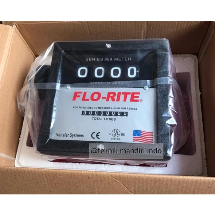 Jual Hamza Flow Meter 4 Digit 1 1/2 Inch Flo - Rite 999 L Totalizer ...
