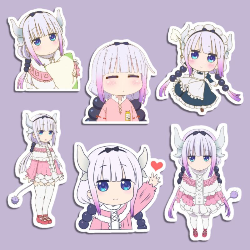 Jual Sticker Anime Kobayashi's maid dragon Sticker kanna kamui Tohru ...