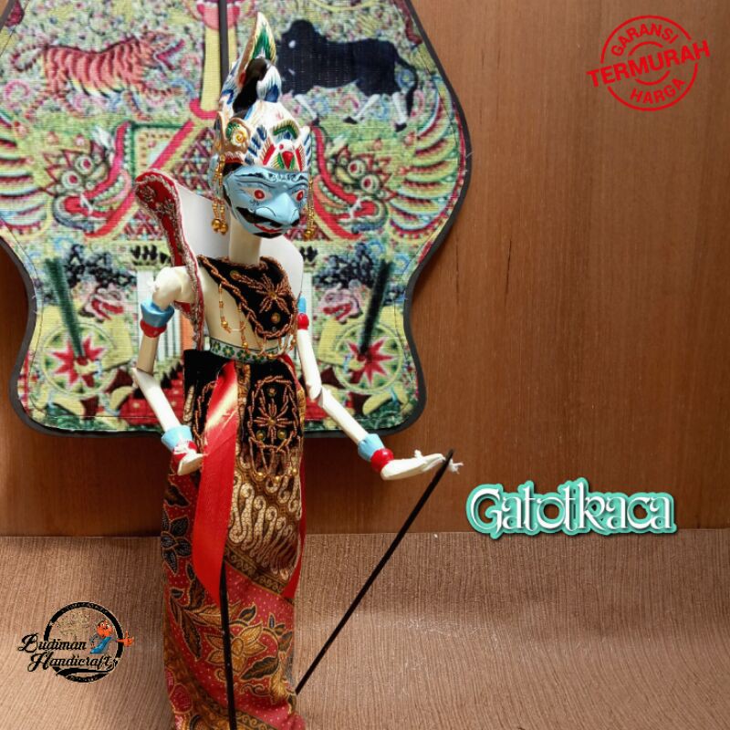 Jual Wayang Golek Gatotkaca Medium Quality Uk 50cm And Sayap Shopee