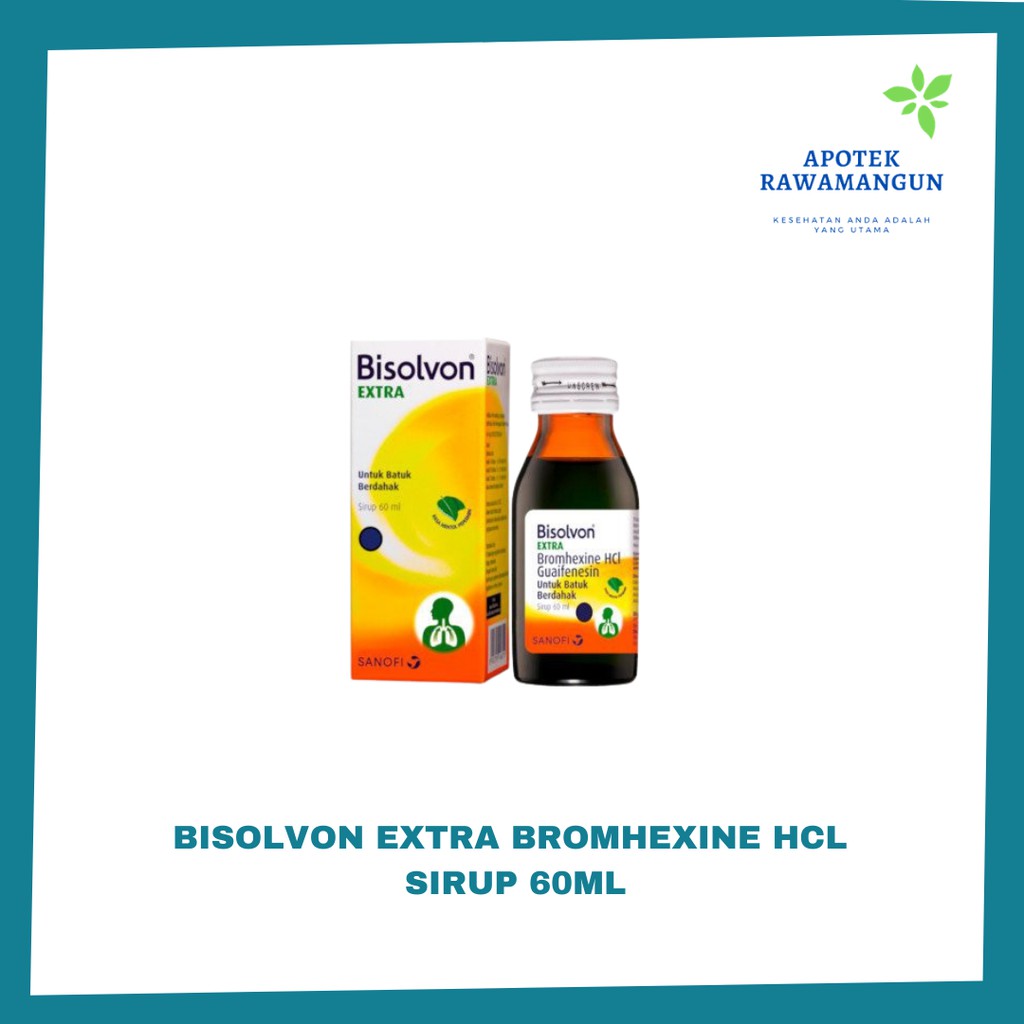 Jual Bisolvon Extra Bromhexine Hcl Guaifenesin Sirup 60 ml Shopee