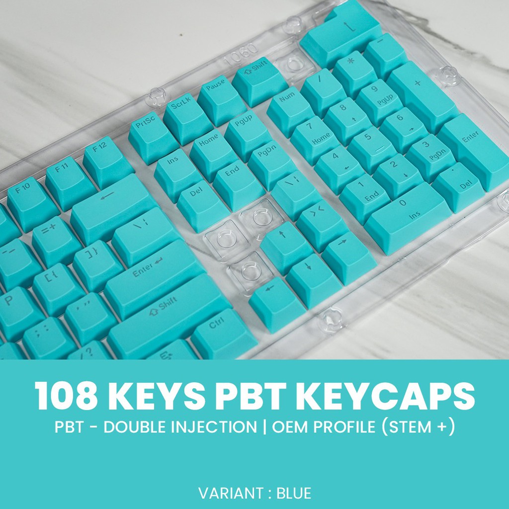 Jual Keycaps mechanical pbt backlit 108 key double injection color