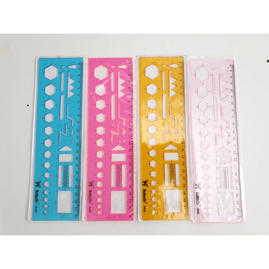 Jual Penggaris cetakan berbagai macam bentuk butterfly 9450 | Shopee ...