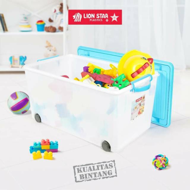 Jual Container Lionstar Vigo Box beroda 72 liter plastik tebal lion ...