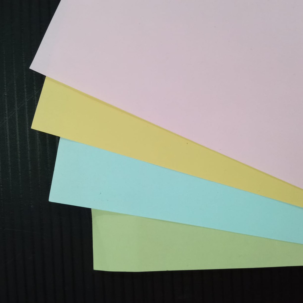 Jual Kertas Warna Ukuran A4 Kuning, Pink, Hijau, dan Biru / HVS Warna