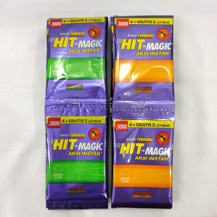 Jual Obat Nyamuk Bakar HIT Magic Aksi Instant renceng isi 12 sachet ...