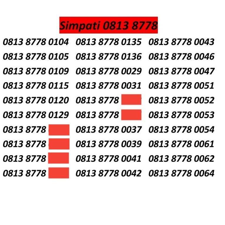 Jual KIRIM HARI INI Kartu Perdana Telkomsel Nomor Cantik Simpati Super ...