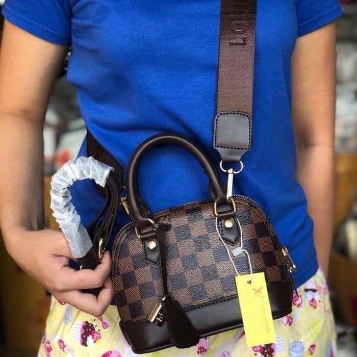 ✰Twilight⤀ Tas selempang wanita kecil murah import selempang mini cewek LV  ALMA Damier - NS17 - B0Y9